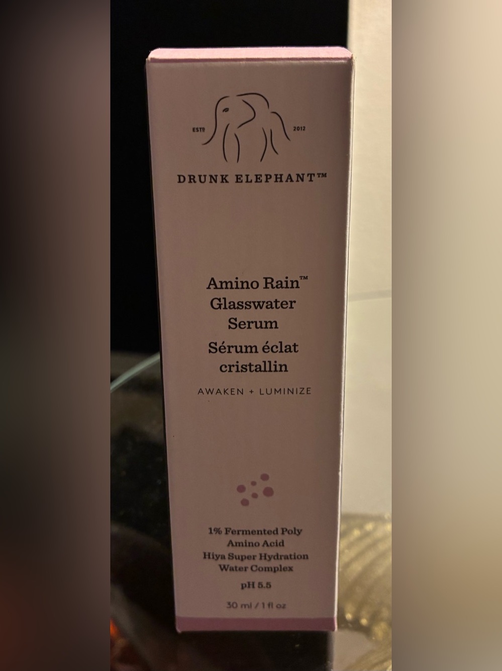 Drunk Elephant Amino Rain Glasswater Serum 1 oz Hydrating Serum NEW